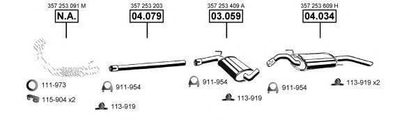 ASMET VA034165 Exhaust System